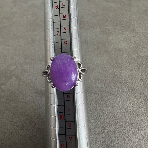 Purple & Silver Stone Fashion Ring - Picture 6 of 7